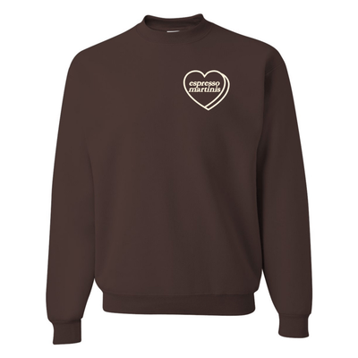 'Espresso Martini Candy Heart' Crewneck Sweatshirt - United Monograms