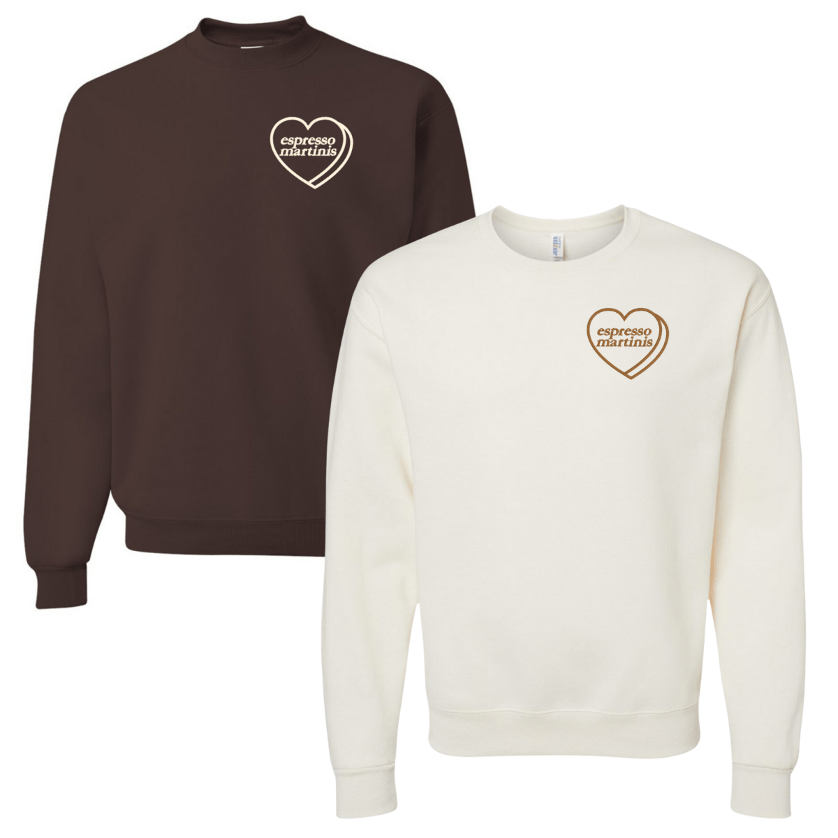 'Espresso Martini Candy Heart' Crewneck Sweatshirt - United Monograms