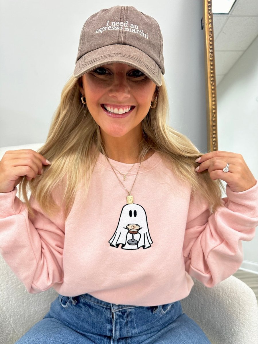 'Espresso Martini Ghost' Crewneck Sweatshirt - United Monograms