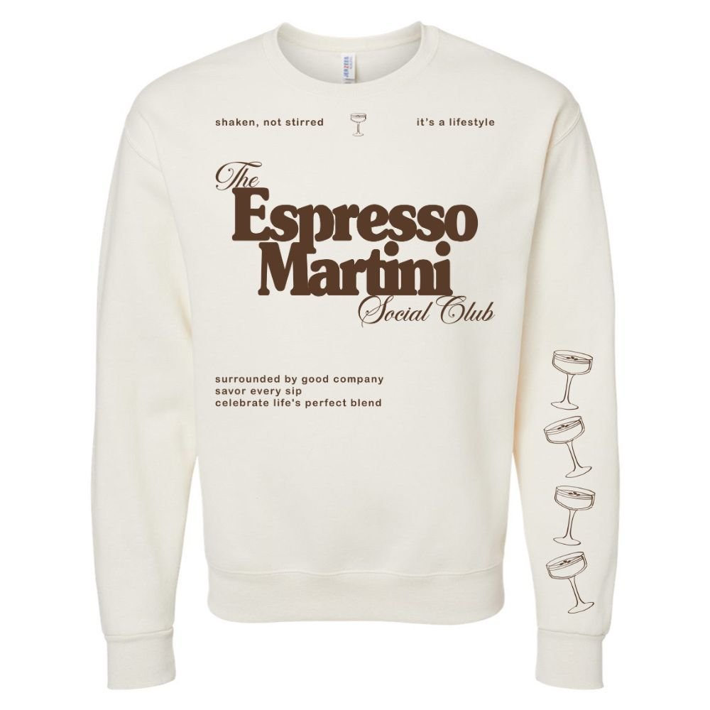 ‘Espresso Martini Social Club' Crewneck Sweatshirt - United Monograms