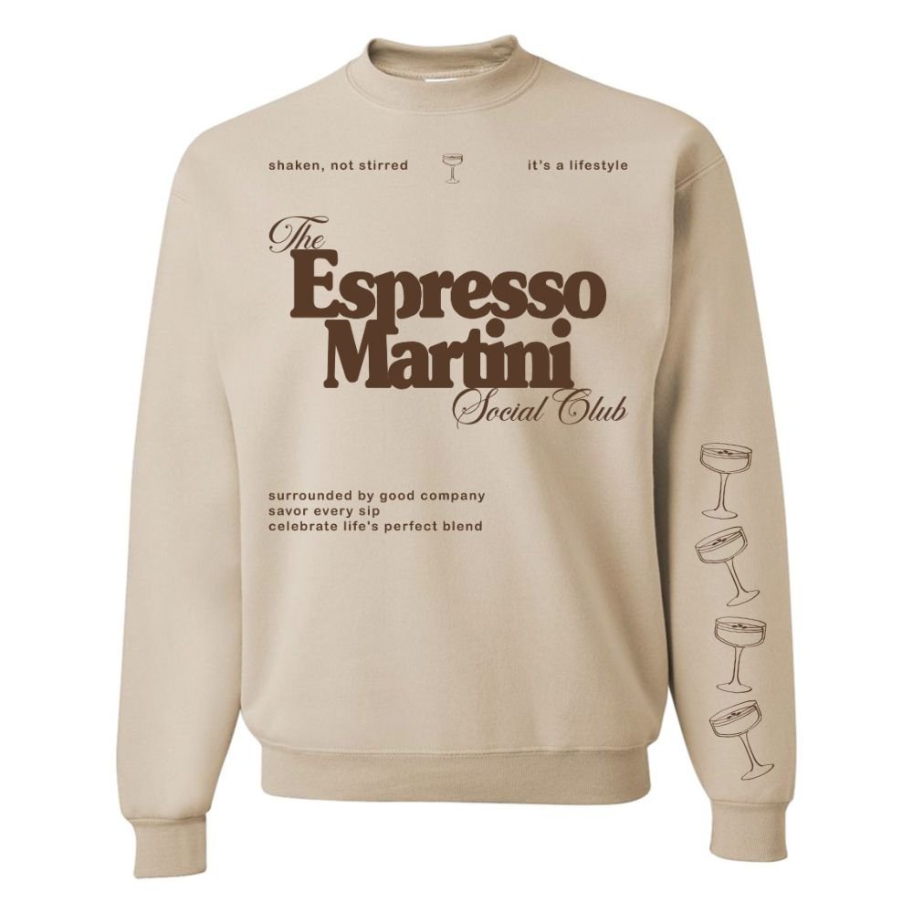 ‘Espresso Martini Social Club' Crewneck Sweatshirt - United Monograms