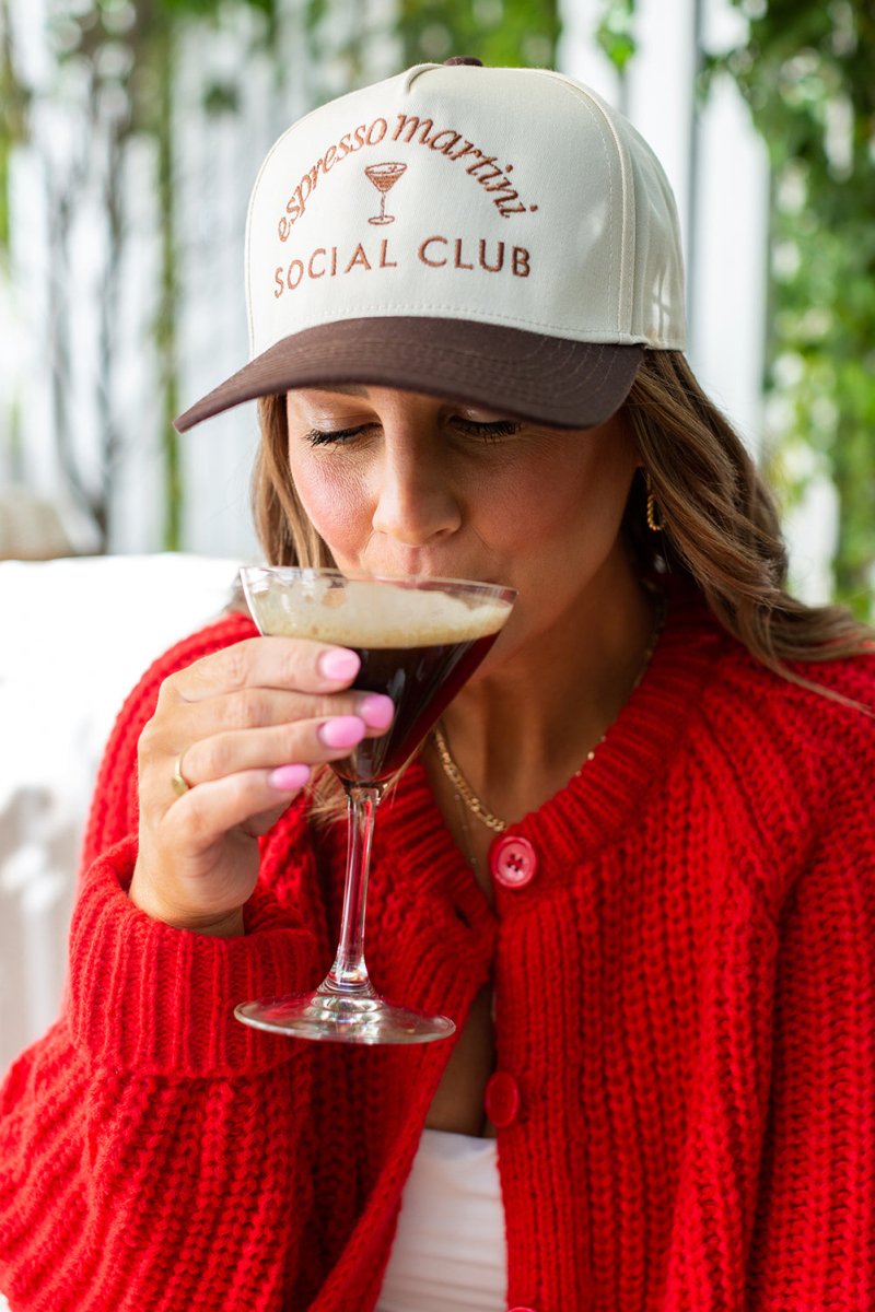 'Espresso Martini Social Club' Snapback Trucker Hat - United Monograms