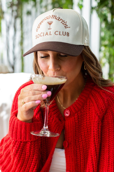 'Espresso Martini Social Club' Snapback Trucker Hat - United Monograms