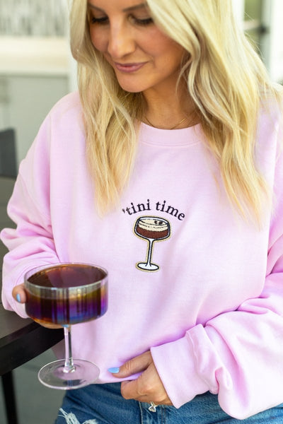 'Espresso 'Tini Time' Crewneck Sweatshirt - United Monograms