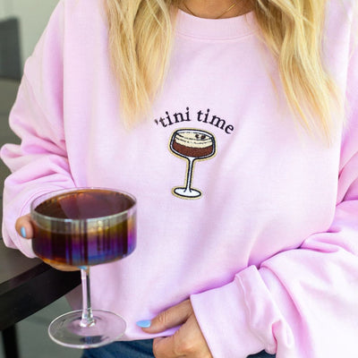 'Espresso 'Tini Time' Crewneck Sweatshirt - United Monograms