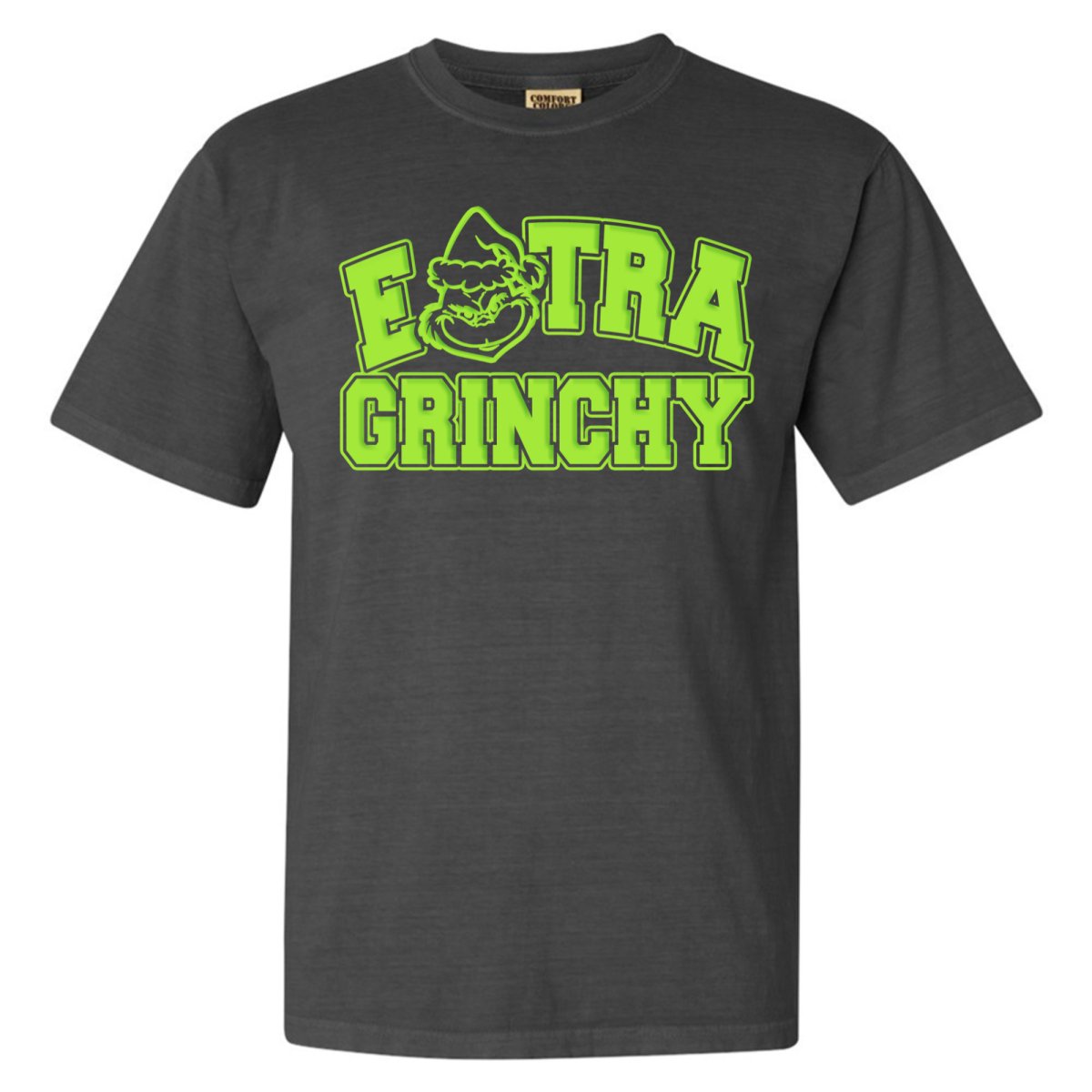 'Extra Grinchy' Puff Print T - Shirt - United Monograms