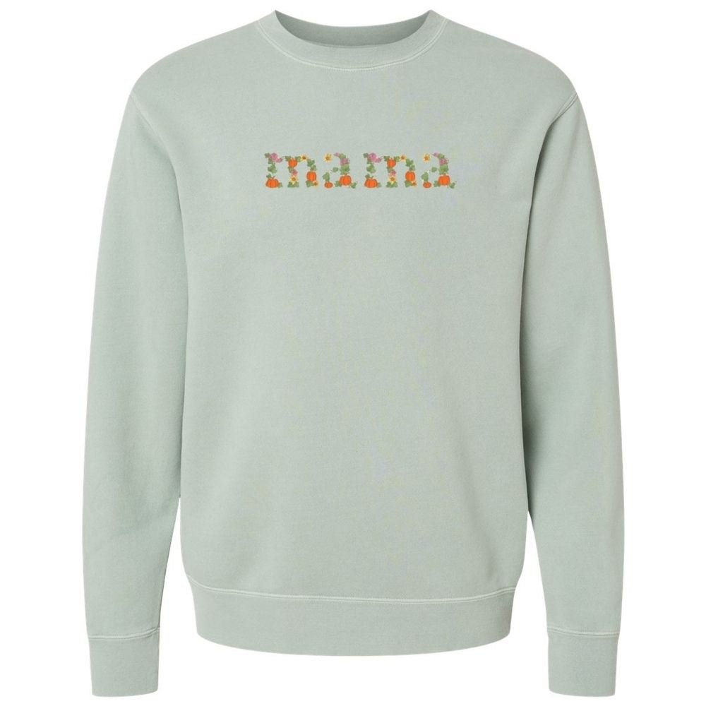 'Fall Floral Mama' Embroidered Cozy Crew - United Monograms