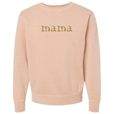 'Fall Floral Mama' Embroidered Cozy Crew - United Monograms