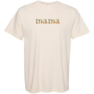 'Fall Floral Mama' Embroidered T-Shirt - United Monograms