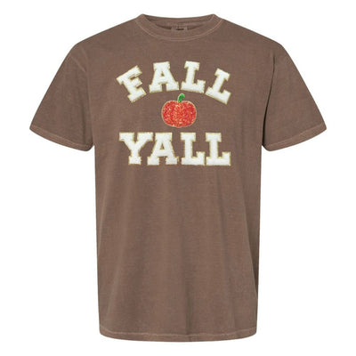 'Fall Y'all Sequin Pumpkin' Letter Patch T - Shirt - United Monograms