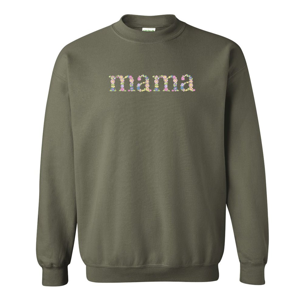 'Floral Mama' Crewneck Sweatshirt - United Monograms