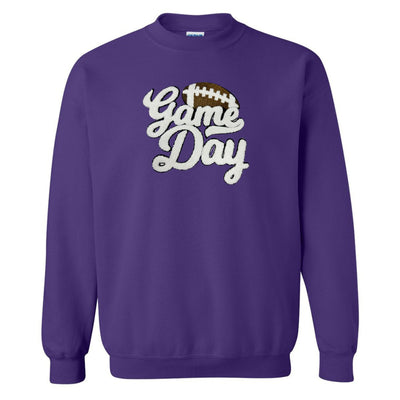 Football 'Game Day' Letter Patch Crewneck Sweatshirt - United Monograms