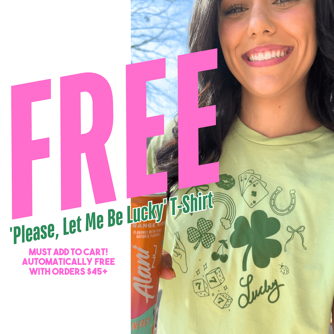 FREE! *Add to Cart* 'Please, Let Me Be Lucky' T-Shirt - United Monograms