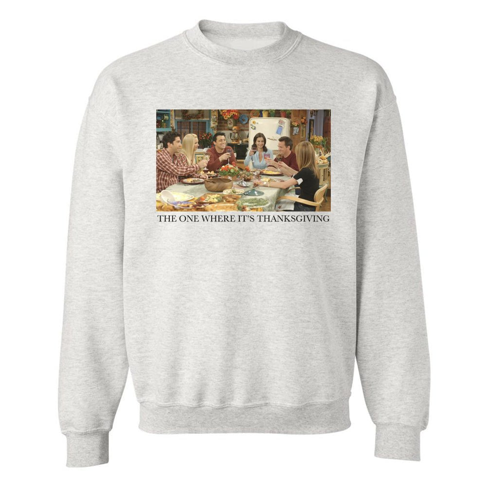 'Friends Thanksgiving Scenes' Crewneck Sweatshirt - United Monograms