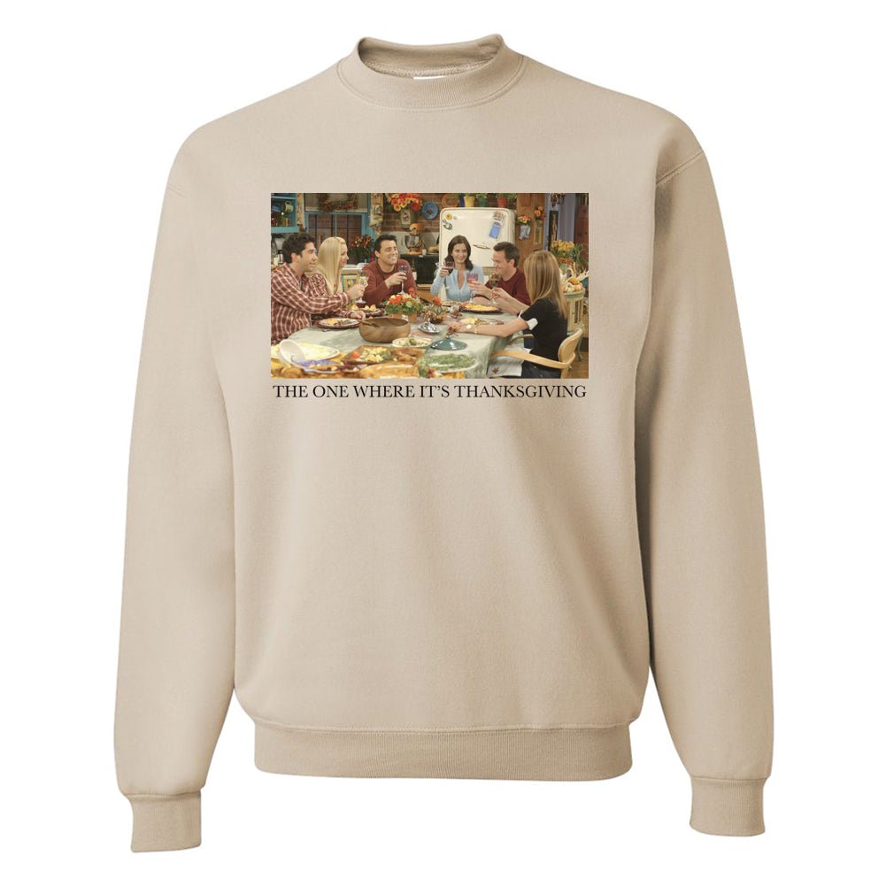 'Friends Thanksgiving Scenes' Crewneck Sweatshirt - United Monograms