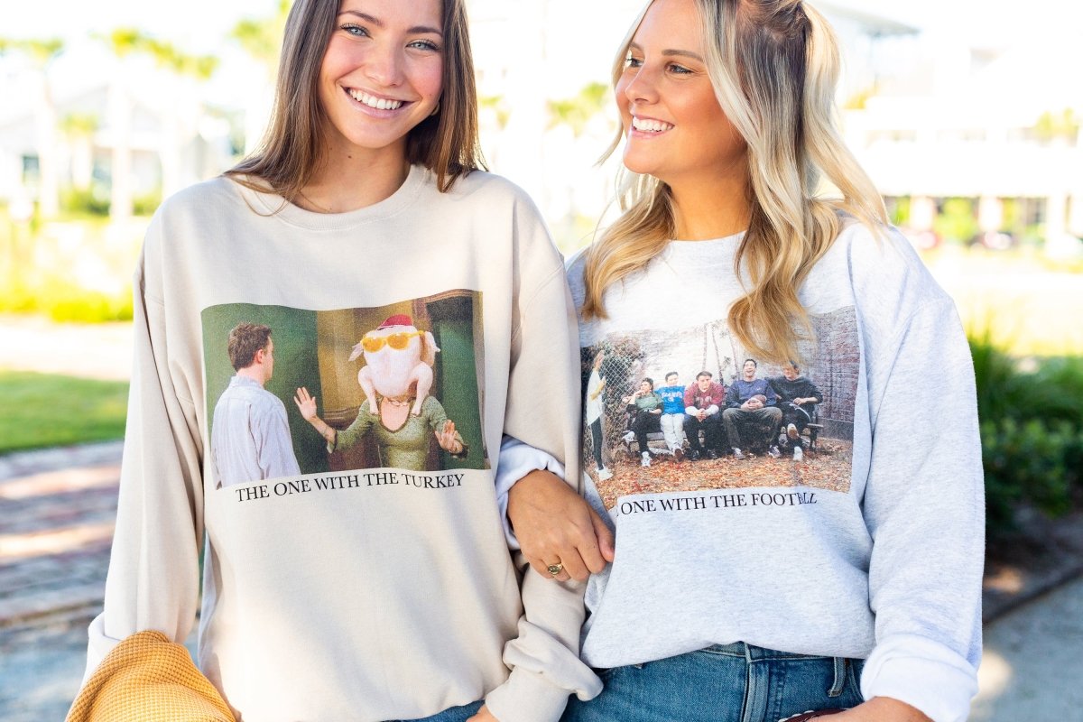 'Friends Thanksgiving Scenes' Crewneck Sweatshirt - United Monograms