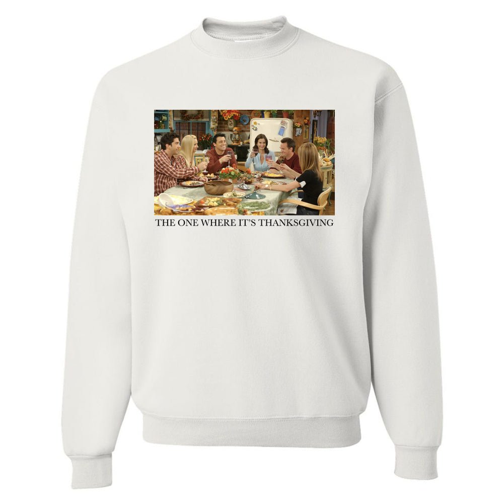 'Friends Thanksgiving Scenes' Crewneck Sweatshirt - United Monograms
