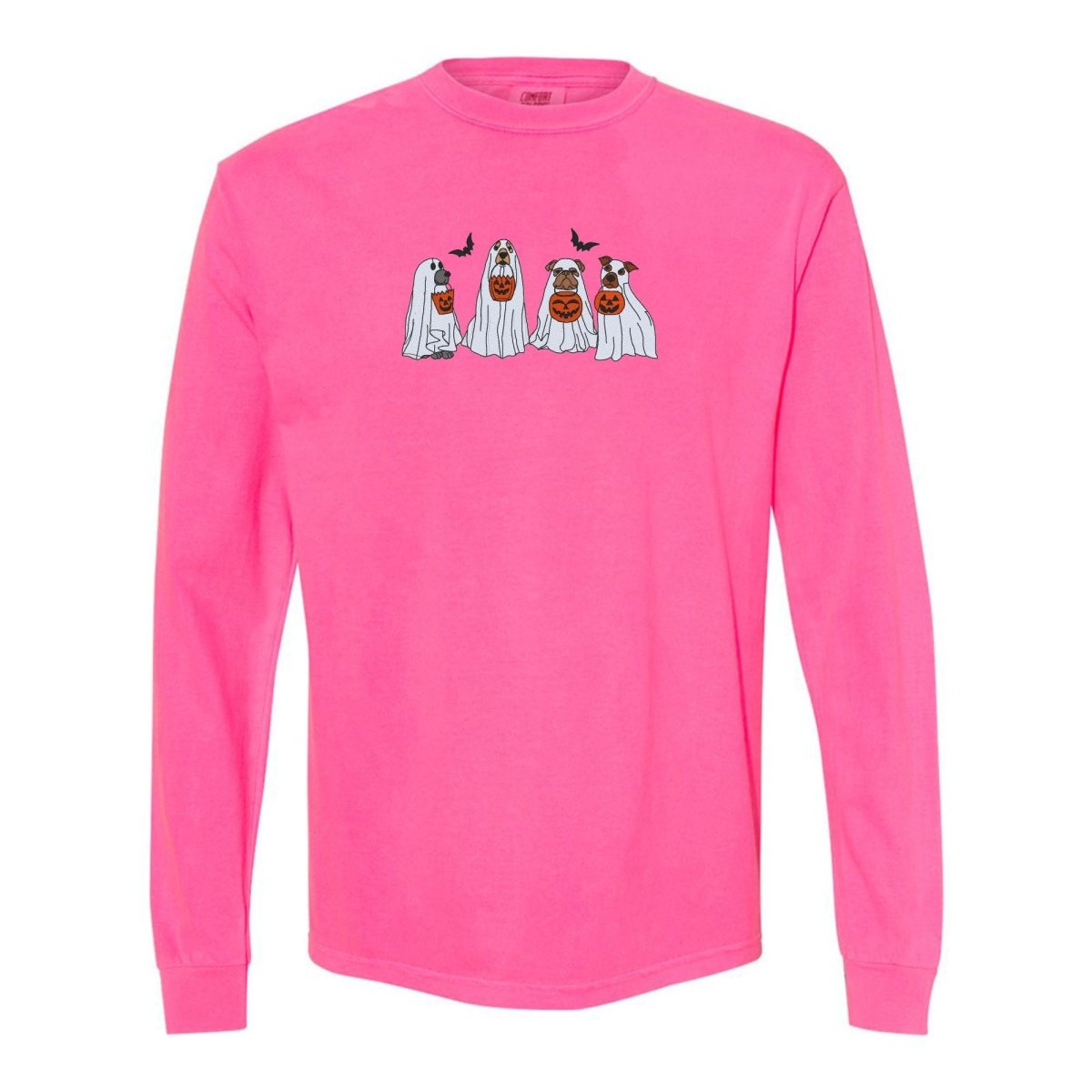 'Ghost Dogs' Embroidered Long Sleeve T-Shirt - United Monograms