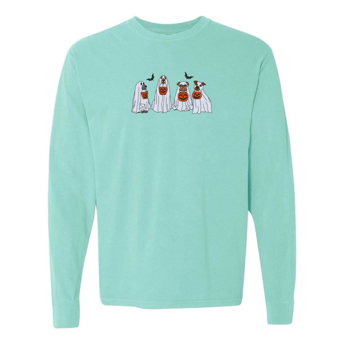 'Ghost Dogs' Embroidered Long Sleeve T-Shirt - United Monograms