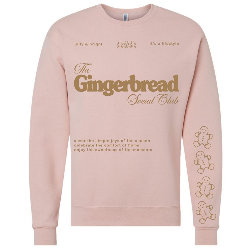 'Gingerbread Social Club' Crewneck Sweatshirt - United Monograms