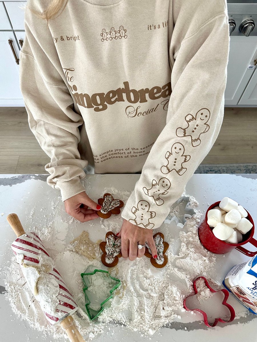 'Gingerbread Social Club' Crewneck Sweatshirt - United Monograms