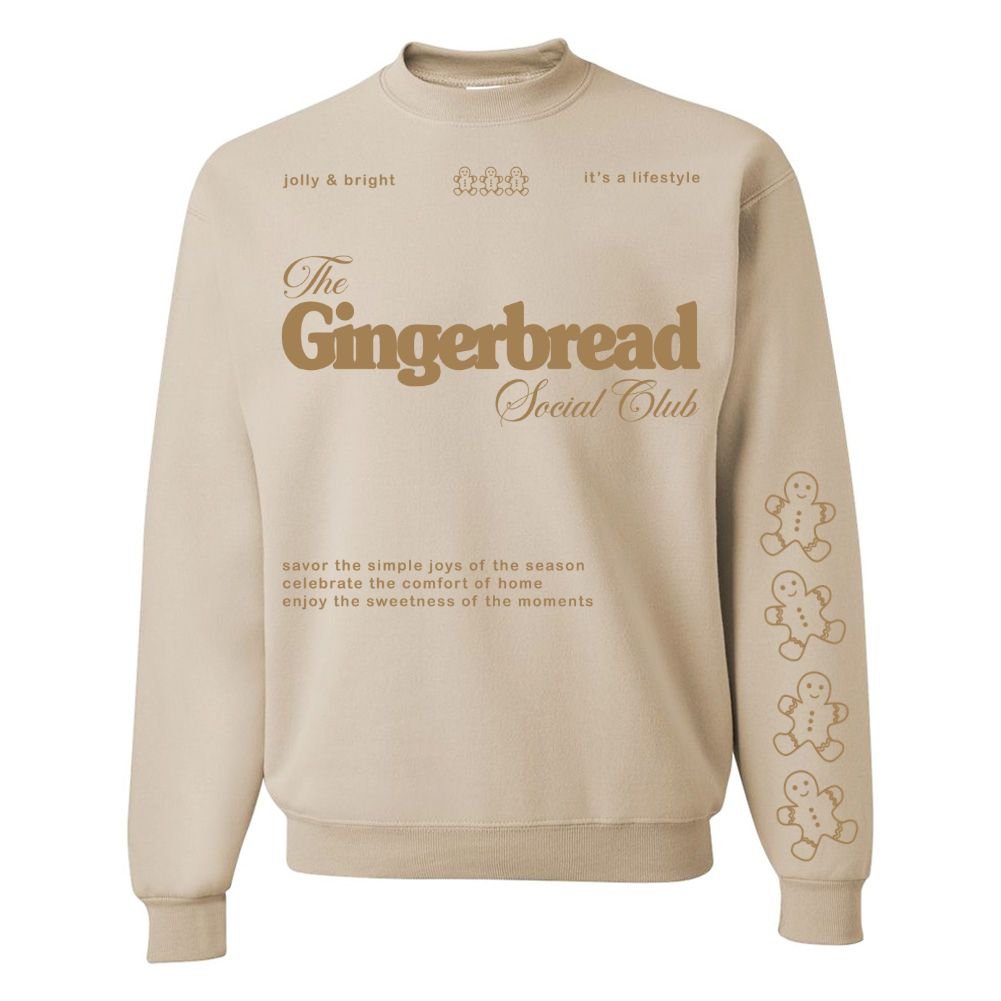 'Gingerbread Social Club' Crewneck Sweatshirt - United Monograms