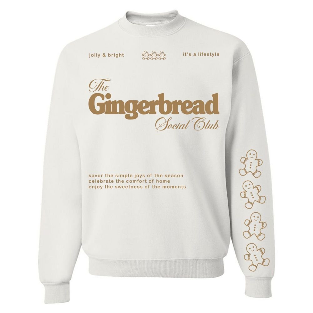 'Gingerbread Social Club' Crewneck Sweatshirt - United Monograms