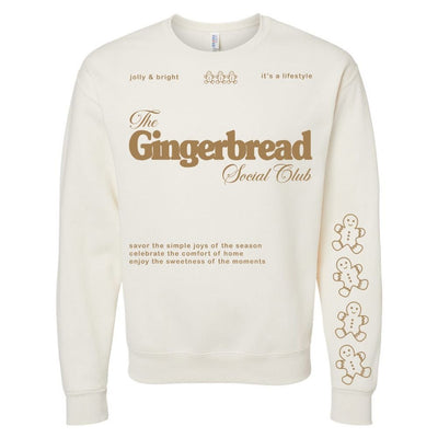 'Gingerbread Social Club' Crewneck Sweatshirt - United Monograms