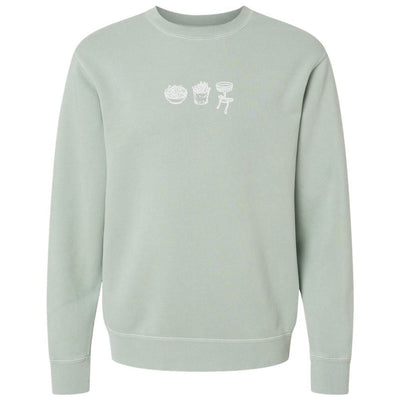 'Girl Dinner' Embroidered Cozy Crew - United Monograms