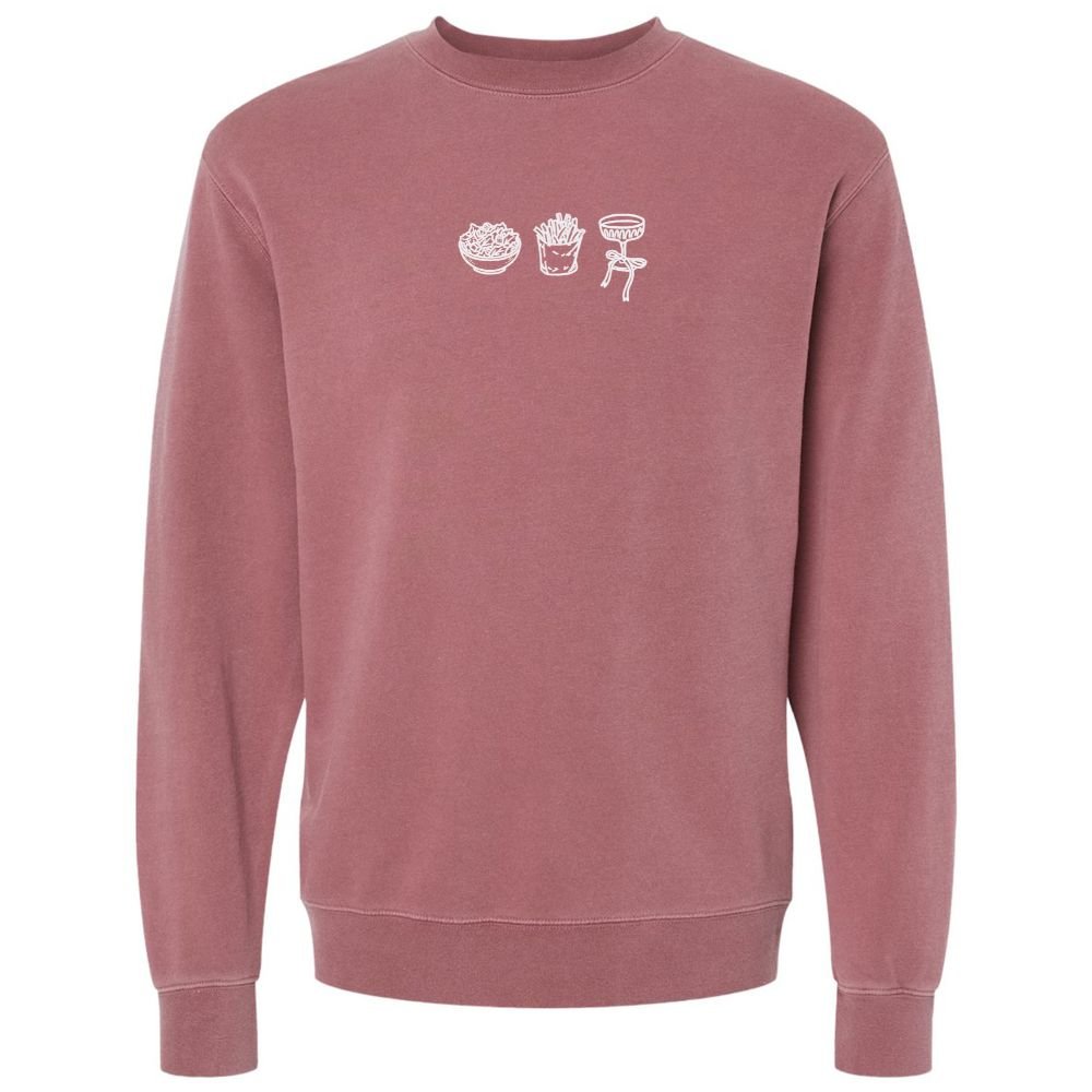 'Girl Dinner' Embroidered Cozy Crew - United Monograms