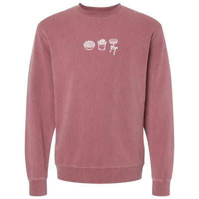 'Girl Dinner' Embroidered Cozy Crew - United Monograms