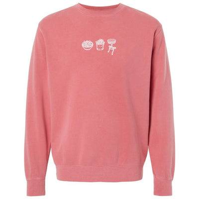 'Girl Dinner' Embroidered Cozy Crew - United Monograms