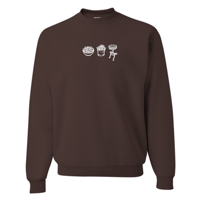 'Girl Dinner' Embroidered Crewneck Sweatshirt - United Monograms