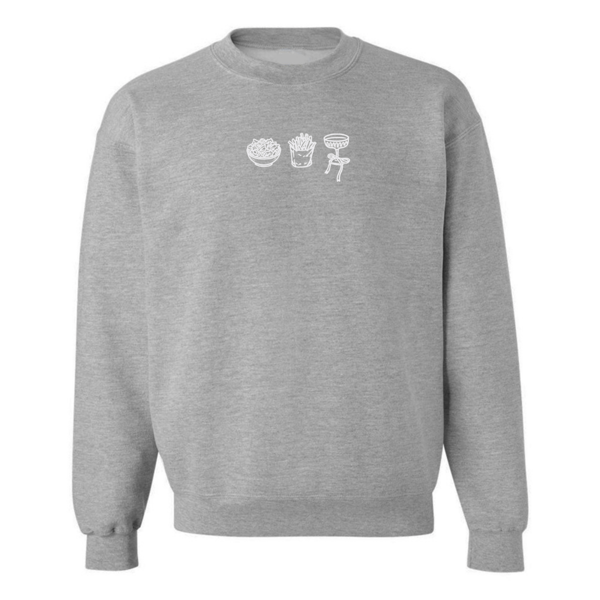 'Girl Dinner' Embroidered Crewneck Sweatshirt - United Monograms