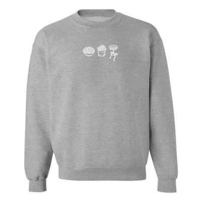 'Girl Dinner' Embroidered Crewneck Sweatshirt - United Monograms