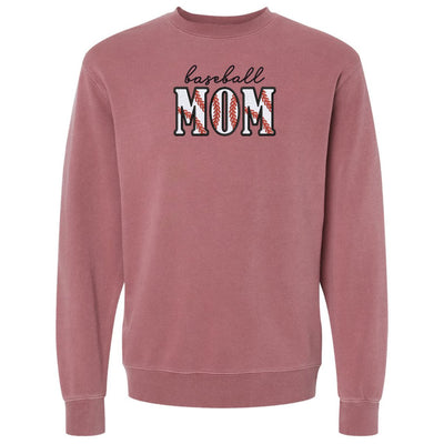 Glitter Embroidery 'Baseball Mama/Mom' Cozy Crew - United Monograms