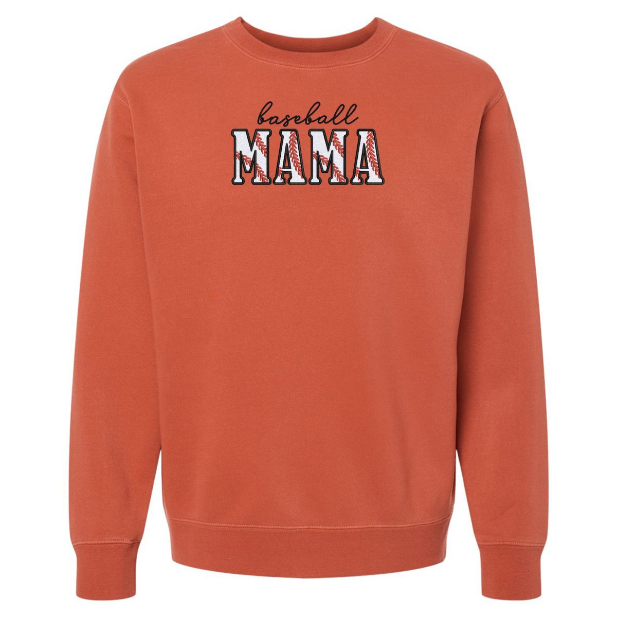 Glitter Embroidery 'Baseball Mama/Mom' Cozy Crew - United Monograms