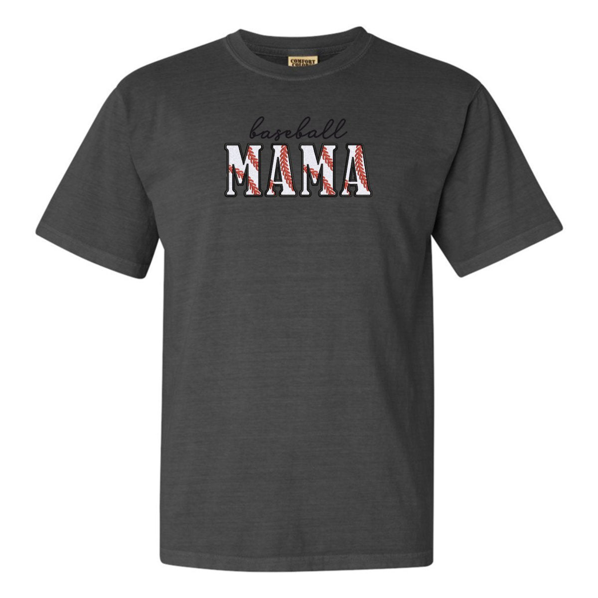 Glitter Embroidery 'Baseball Mama/Mom' Embroidered T-Shirt - United Monograms
