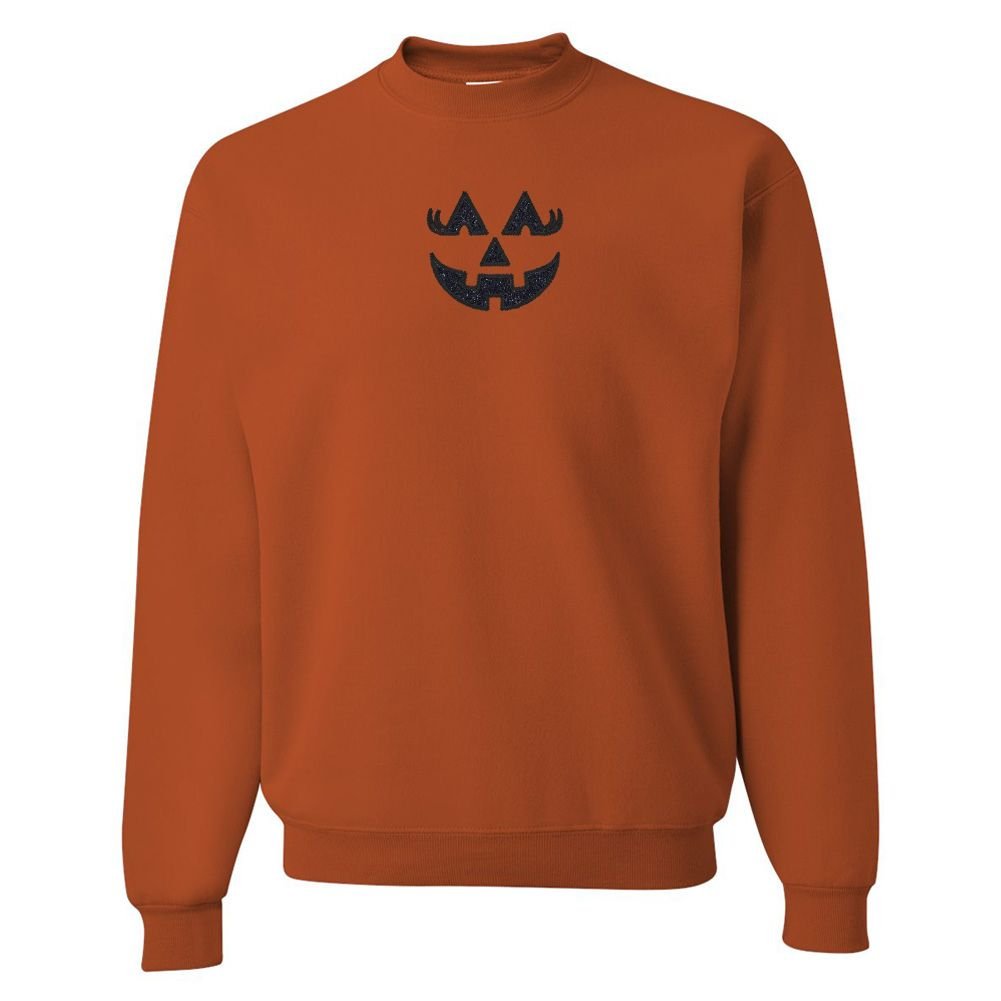 Glitter Embroidery 'Girly Jack - O - Lantern' Crewneck Sweatshirt - United Monograms