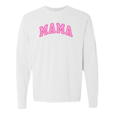 Glitter Embroidery ‘Mama’ Long Sleeve T-Shirt - United Monograms