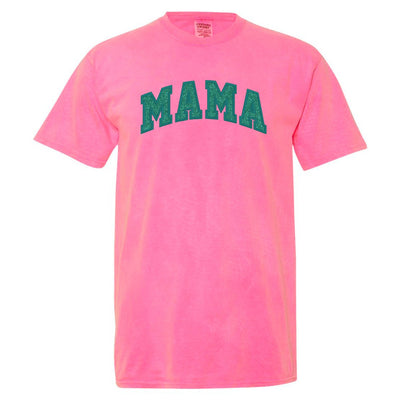 Glitter Embroidery ‘Mama’ T-Shirt - United Monograms