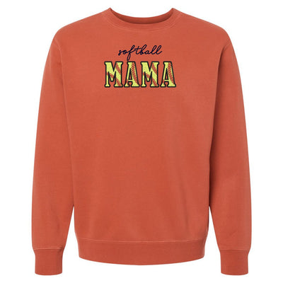 Glitter Embroidery 'Softball Mama/Mom' Cozy Crew - United Monograms