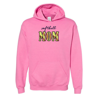 Glitter Embroidery 'Softball Mama/Mom' Hoodie - United Monograms