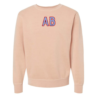 Glitter Embroidery 'Star Initials' Cozy Crew - United Monograms