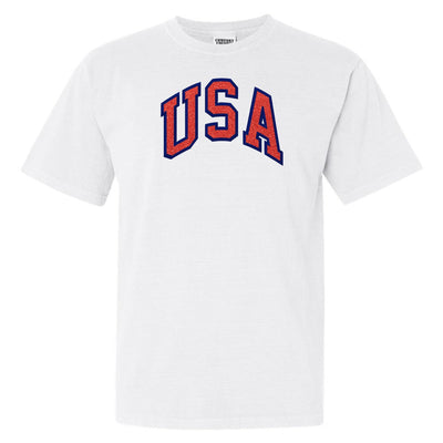 Glitter Embroidery 'USA' T-Shirt - United Monograms