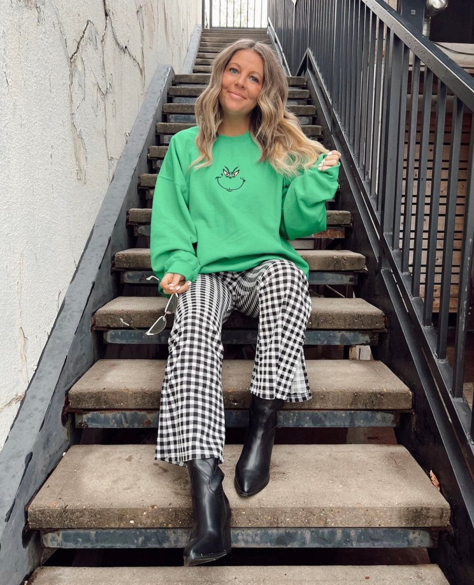 Grinch Embroidered Crewneck Sweatshirt - United Monograms