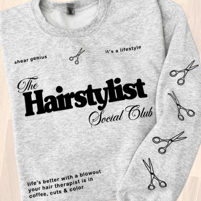 ‘Hairstylist Social Club' Crewneck Sweatshirt - United Monograms