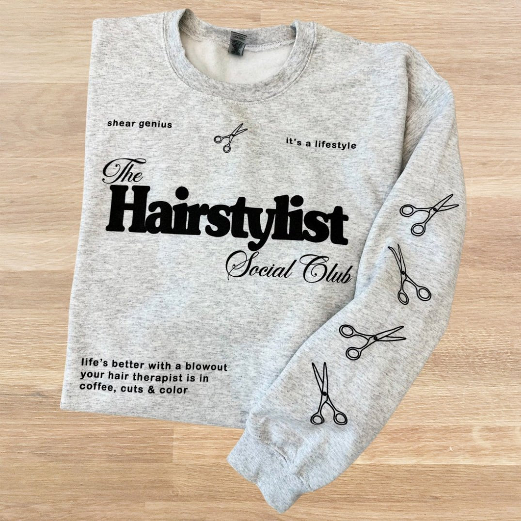 ‘Hairstylist Social Club' Crewneck Sweatshirt - United Monograms