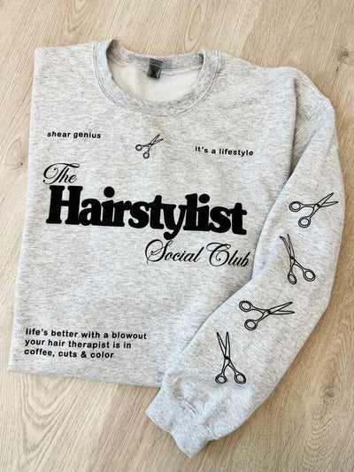 ‘Hairstylist Social Club' Crewneck Sweatshirt - United Monograms