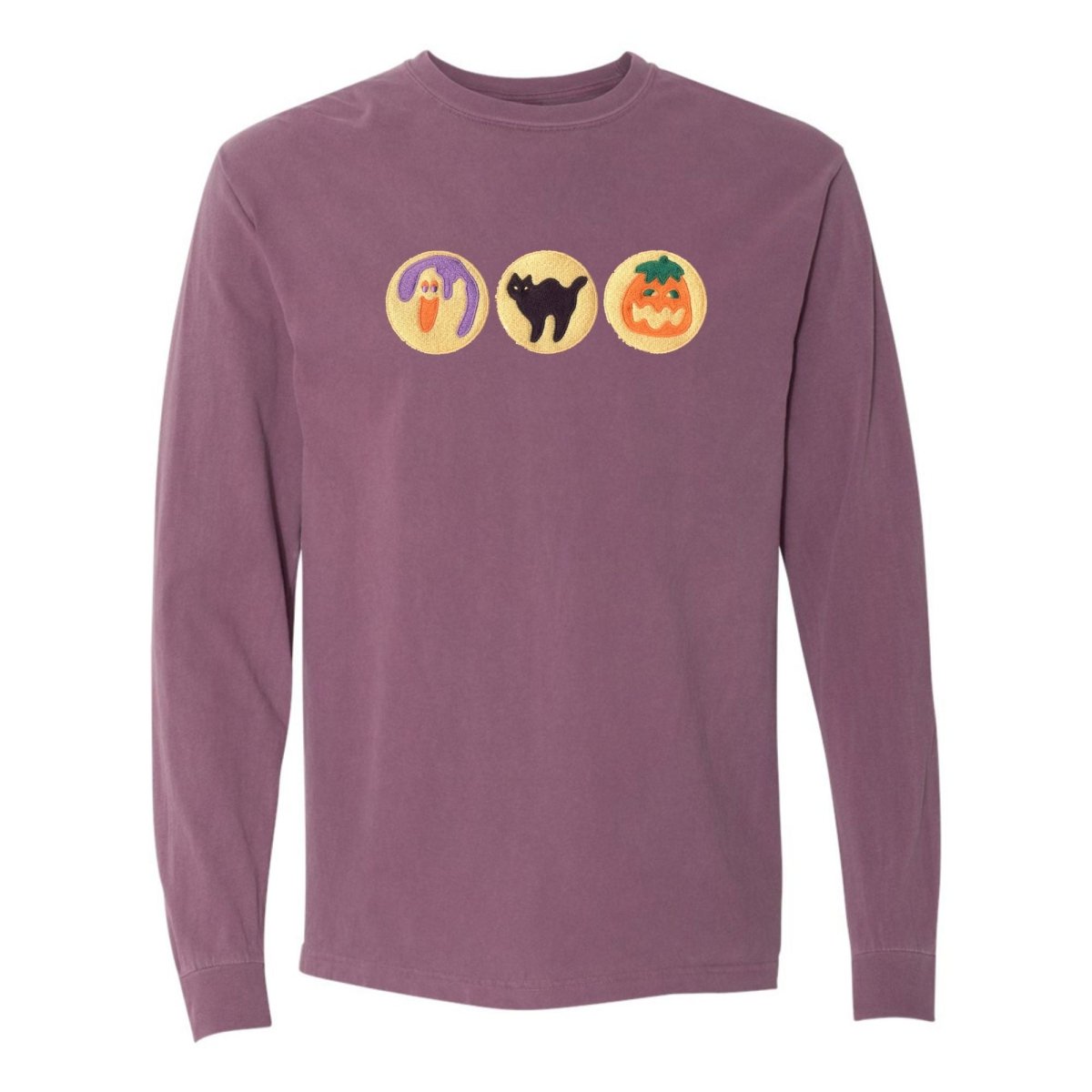 'Halloween Cookies' Embroidered Long Sleeve T-Shirt - United Monograms